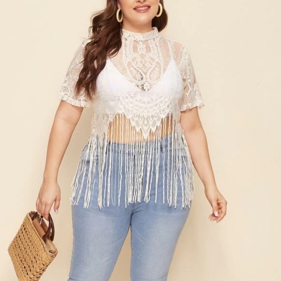 Tops - New Lace Cream Top